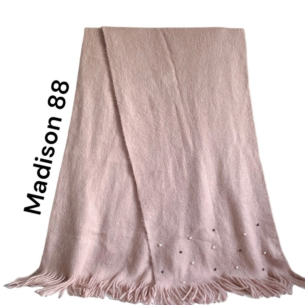 Madison 88 fringed scarf 16” X 67”